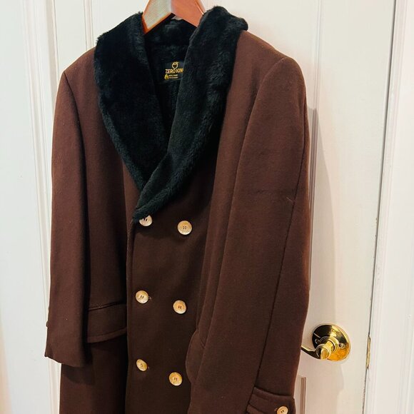 Vintage Zero King - Double Breast Wool Coat Size Large 42 L - Picture 14 of 16